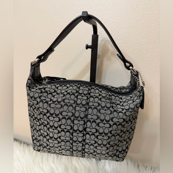 Coach Monogram Black and Gray Shoulder Bag - Picture 2 of 7